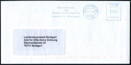 2004 70182 STUTTGART 103, Blauer Absender-Freistempel: Genralkonsulat Bosnien U. Herzegowina (nach Den Balkankriegen Ab  - Altri & Non Classificati