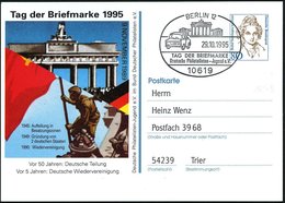 1995 (29.10.) 10619 BERLIN 12, Sonderstempel TAG DER BRIEFMARKE (= Brandenbg. Tor, "Trabbi") Auf Passender PP 80 Pf. Var - Other & Unclassified