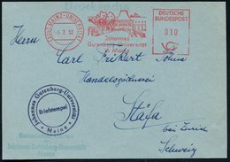 1953 (5.2.) (22 B) MAINZ-UNIVERSITÄT, Absender-Freistempel: Joh. Gutenberg-Universität (= Hauspostamt!) + 2 Abs.-Stempel - Autres & Non Classés