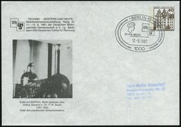 1981 Berlin, PU 40 Pf. Burgen: 1. Borsig-Dampflokomotive, Genannt "Beuth" + Passender Sonderstempel: 1000 BERLIN 12 = Ko - Other & Unclassified