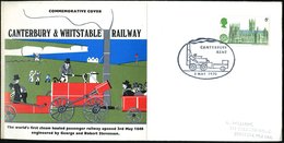 1970 (3.5.) GROSSBRITANNIEN, Sonderstempel: 130 Jahre Eisenbahn, Lokomotive Von George U. Robert Stevenson, Sonderumschl - Altri & Non Classificati