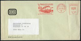 1965 (19.5.) 6 FRANKFURT AM MAIN 34, Sonder-Absender-Freistempel IVA 1. Weltschau Des Verkehrs (= E-Lok) DB-Dienstbrief  - Otros & Sin Clasificación