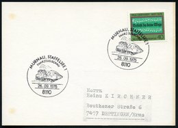 1976 (26.9.) 8110 MURNAU 1, Sonderstempel Fahrzeugschau = Alte E-Lok, Moderner Personenzug, Inl.-Karte (Bo.9) - Lokomoti - Sonstige & Ohne Zuordnung