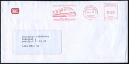 1992 7500 KARLSRUHE 1, Absender-Freistempel: Inter City Express = ICE-Lok, Bahn-Dienstbrief - Expresszüge, ICE & Tranrap - Other & Unclassified