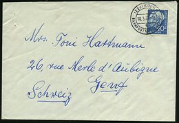 1957 (18.3.) (22 C) KÖLN 11/  BAHNPOSTAMT (HBHF), 2K-Steg Auf Ausl.-Brief (Mi.260 EF) - Bahnhof / Railway Station / Gare - Other & Unclassified