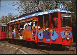 1979 Frankfurt/ Main, PP 40 Pf. Burgen: "Ebbelwoi Express" (Tram Mit Äpfelwein-Krügen, Schololadenherz, Goethe, Römer Et - Other & Unclassified