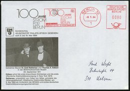 1984 (8.5.) 1 BERLIN 30, Absender-Freistempel: 100 JAHRE STROM FÜR BERLIN (BEWAG) Auf Jubil.-Sonderumschlag: E. Rathenau - Other & Unclassified