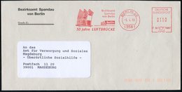 1999 13581 BERLIN 20, Jubil.-Absender-Freistempel: 50 Jahre Lüftbrücke (Flaggen Der West-Alliierten) Kommunalbrief - Eur - Andere & Zonder Classificatie