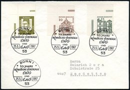 1968 (25.3.) 53 BONN 1, 10 JAHRE RÖMISCHE VERTRÄGE.., 4x Auf Inl.-Brief - Europäische Geschichte / European History / Hi - Otros & Sin Clasificación