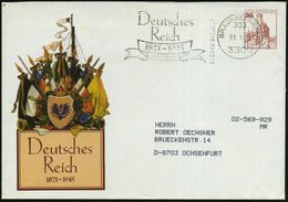 1983 (11.1.) 3300 BRAUNSCHWEIG 1, Absenderstempel (= Vorausentwertung): Deutsches Reich 1871-1945 Auf Passendem PU 35 Pf - Sonstige & Ohne Zuordnung