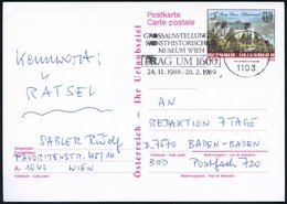 1988 ÖSTERREICH, Maschinen-Werbestempel Histor. Ausstellung: PRAG UM 1600, Bedarfskarte - Europäische Geschichte / Europ - Other & Unclassified
