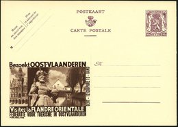 1948 BELGIEN, 90 C. Publibel-Ganzsache: Besucht Flandern.. = Karl Der Große, Ungebr. (Mi.P 248 / / 968) - Berühmte Europ - Sonstige & Ohne Zuordnung