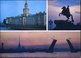 1983 UdSSR, 4 Kop. Bildganzsache Staatswappen: Leningrad, Denkmal Peter I. (Peter Der Große Zu Pferd) Festung (Schloß) P - Autres & Non Classés