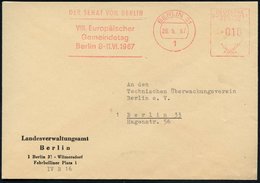 1967 (26.5.) 1 BERLIN 31, Absender-Freistempel: VIII. Europäischer  Gemeindetag.. (Berliner Senat), Dienstbf.: Landesver - Andere & Zonder Classificatie