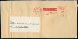 1962 (1) BERLIN W 35, Absender-Freistempel: MINIMAX.. (Bf. Links Gefaltet) Rs. Abs.-Vordruck, Fernbrief - Feuerwehr, Pyr - Otros & Sin Clasificación
