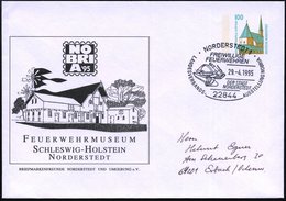 1995 (29.4.) 22844 NORDERSTEDT 1, PU 100 Pf. Bauwerke: FEIERWEHRMUSEUM NORDERSTEDT + Passender Sonderstempel (Feuerwehrh - Autres & Non Classés