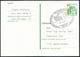 1981 (12.5.) 5620 VELBERT 15, Sonderstempel: 100 Jahre Freiw. Feuerwehr (Leiter-Kfz., Wappen) Bedarfskarte - Feuerwehr,  - Otros & Sin Clasificación