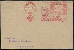 1934 (17.1.) BERLIN SW 19, UfA-Freistempel: Flüchtlinge Auf Teil-Vorderseite - Film & Kino / Film & Cinema / Film & Ciné - Other & Unclassified