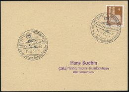 1950 (11.10.) (21 B) DORTMUND 1, Sonderstempel: DER ERSTE NEUE DEUTSCHE FARBFILM.. SCHWARZWALDMÄDEL (Frauenkopf Mit Trac - Autres & Non Classés