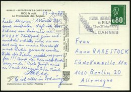 1977 (Apr.) FRANKREICH, Maschinen-Werbestempel: 06 CANNES.. FESTIVAL INTERNAT. Du FILM 1977, (unsichtbare Kl. Randmäng.) - Otros & Sin Clasificación