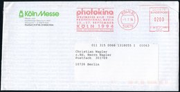 1994 (Juli) 50679 KÖLN 21, Absender-Freistempel "photokina" = Messe Für Fotografie U. Bildmedien, Messe-Brief - Fotograf - Other & Unclassified