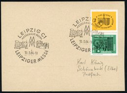 1964 (10.3.) LEIPZIG C 1, Sonderstempel Messe BUGRA Mit Repro-Kamera U. Druckmaschine Auf Passender Frankatur (Mi.S.Zd.4 - Sonstige & Ohne Zuordnung