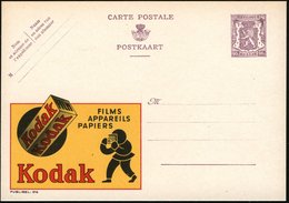 1948 BELGIEN, 90 C. Publibel-Ganzsache: Kodak.. (stilis. Fotograf, Filmpack) Französ. Text, Ungebr. (Mi.P 248 I / 916) - - Altri & Non Classificati