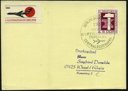 1968 (2.11.) 1189 BERLIN-SCHÖNEFELD ZENTRALFLUGHAFEN, Sonderstempel: I. LUFTPOSTSALON DER DDR + Passende Vignette, Inl.- - Autres & Non Classés