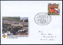 2003 (14.11.) 12101 BERLIN, Sonderstempel: 80 Jahre Flughafen Tempelhof.. (US-Flugzeug) Auf Passendem Sonderganzsachen-U - Autres & Non Classés