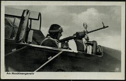 1939 (ca.) DEUTSCHES REICH, S/ W.-Foto-Ak.: MG-Schütze In Kampfflugzeug (Ju 87 ?) Ungebr., Zensurvermerk RLM (Uhv.GGA) - - Sonstige & Ohne Zuordnung