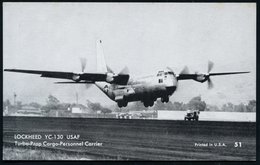 1960 (ca.) U.S.A., S/ W.-Foto-Ak.: Lockheed "YC-130 Hercules" (Karte No.51) Und "P2V-7 Nepture" (Karte No.64) Je Ungebr. - Altri & Non Classificati