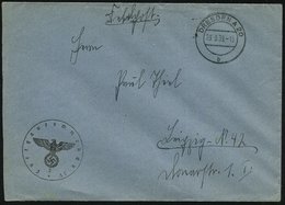 1939 (29.9.) DRESDEN A 20, 2K-Steg + Briefstempel: Luftgaukommando IV, Früher Feldpostbrief N. Leipzig - Luftwaffen-Feld - Sonstige & Ohne Zuordnung