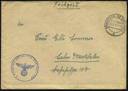 1941 (25.8.) GROSSENHAIN 1, 2K-Steg + Briefstempel: 3. Kompanie Luftwaffen-Bau-Batl. 1/ IV, Feldpostbrief + Inhalt N. Se - Altri & Non Classificati