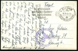 1940 (30.9.) MÜNCHEN 8, Maschinen-Werbestempel + Briefstempel: Annahme U. Entlassungsstelle, Luftgau VII Neubiberg.. + H - Altri & Non Classificati