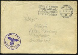 1942 (9.6.) NÜRNBERG 2, Maschinen-Werbestempel (Postscheckkonto) + Briefstempel: Feldpost Nr. L 10 170 = 1./  Luftwaffen - Altri & Non Classificati