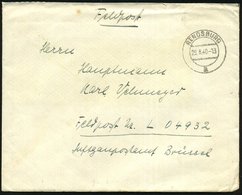 1940 (29.8.) RENDSBURG, 2K-Steg Auf Feldpostbrief + Inhalt An Fp.-Nr. L 04932 = General-Kommando Flieger-Korps II, Lgpa. - Andere & Zonder Classificatie