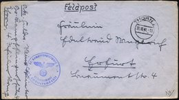 1941 (31.10.) THORN 2, 2K-Steg + Briefstempel: Gr. Kampffliegerschule 4, 4. Schülerkompanie + Hs. Abs., Feldpostbrief N. - Sonstige & Ohne Zuordnung