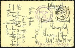 1940 (26.8.) WIENER NEUSTADT 1, 1K-Brücke + Viol. Briefstempel: 2. (Schüler)-Komp. Flugzeugführerschule L 8 Wr. Neustadt - Sonstige & Ohne Zuordnung