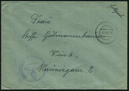 1942 (3.10.) DEUTSCHES REICH, Stummer 2K-Steg = Tarnstempel + Briefstempel Feldpostnr. L 15 021 = 4/  Schw. Flak Abt. 38 - Sonstige & Ohne Zuordnung