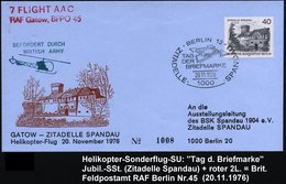 1976 (20.11.) 1000 BERLIN 12, Sonderstempel: ZITADELLE SPANDAU TAG DER BRIEFMARKE (Zitadelle) Auf Passender 40 Pf. Zitad - Autres & Non Classés