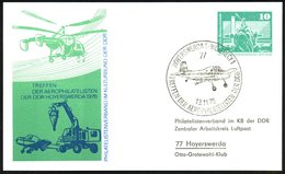 1978 (13.11.) Hoyerswerda, PP 10 Pf. Neptunbrunnen: Aerophilatelisten-Treffen = Ziviler Sowjet.  U. Landwirtschaftsflugz - Otros & Sin Clasificación