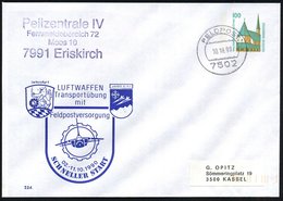 1990 (10.10.) 7991 Eriskirch, PU 100 Pf. Altötting: LUFTWAFFEN Transportübung "SCHNELLER START" (Phantom-Kampfflugzeug)  - Autres & Non Classés