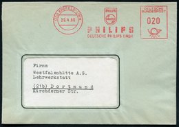 1960 (29.4.) (22 A) KREFELD-LINN, Absender-Freistempel: DEUTSCHE PHILIPS GMBH (Firmenlogo) Rs. Abs.-Vordruck (rs. Klappe - Sonstige & Ohne Zuordnung