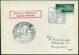 1983 (3.10.) 1500 POTSDAM 1, Sonderstempel DDR Antarktisforschung 1982-84 (Seeelefant) + 2 Passende Nebenstempel, Brief  - Sonstige & Ohne Zuordnung