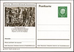 1959 Clausthal-Zellerfeld, 10 Pf. Bild-Ganzsache Heuss III: Bergwerksmuseum (Erzgrube, Bergleute Vor Ort) Ungebr. (Mi.P  - Other & Unclassified