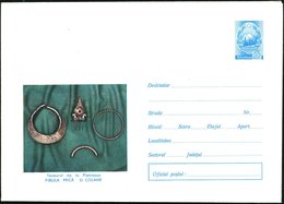 1973 Rumänien, 55 B. Ganzsachen-Umschlag: Schatz Von Pietroasa, Goldene Fibeln, Ungebr. (Mi.U 599/071) - Gold, Silber &  - Other & Unclassified