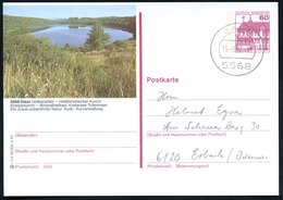 1987 (15.9.) 5568 Daun (Vulkaneifel), 60 Pf. Bild-Ganzsache: Kratersee Totenmaar (erloschener Vulkan) + Ortsgleicher Tag - Autres & Non Classés