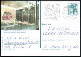 1978 (19.12.) 7080 Aalen, 40 Pf. Bild-Ganzsache  Eltz:Geologisch-Paläontologisches Museum (Vitrinen Mit Versteinerungen  - Sonstige & Ohne Zuordnung