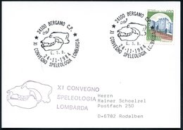 1984 (24.11.) ITALIEN, Sonderstempel: 24100 BERGAMO; XI. SPELEOLOGEN-KONVENT (Höhlenforscher) Mit Tierschädel, Motivglei - Sonstige & Ohne Zuordnung