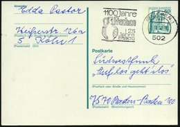1979 502 FRECHEN 1, Maschinen-Werbestempel: 110 Jahre Frechen.. = Bart-Krug, Bedarfskarte (Bo.14 A) - Keramik & Porzella - Autres & Non Classés